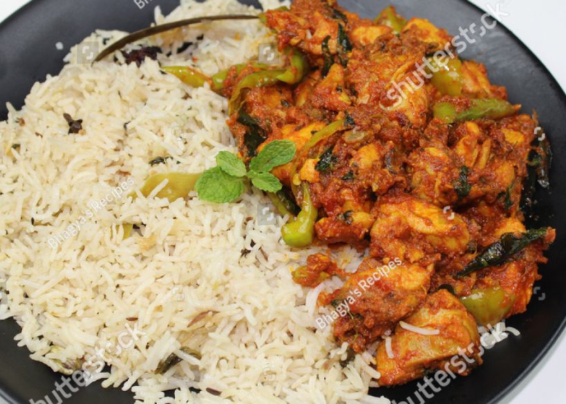 Combo1- Pepper chicken fry with Bhagara rice 