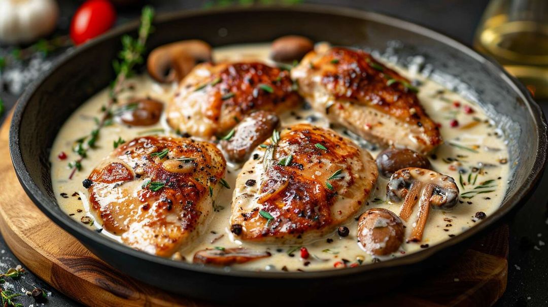 Poulet crème fraîche