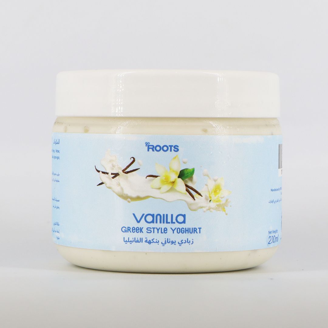 Roots Vanilla Greek Style Yoghurt 200ml