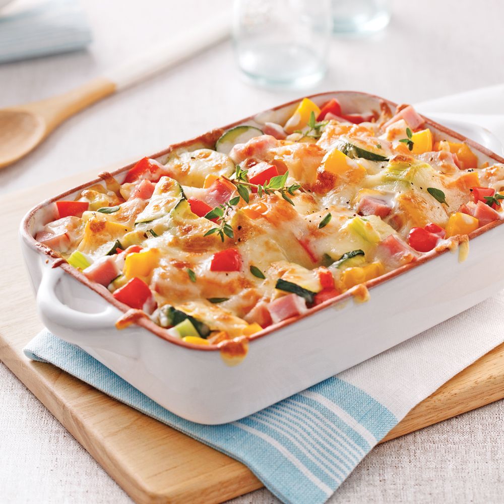 Gratin de légumes au beurre & à l’emmental