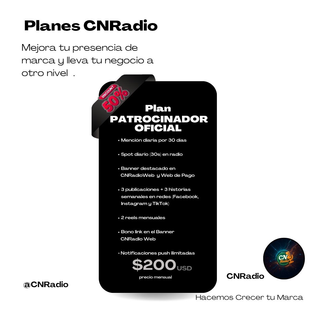 Oferta por tiempo limitado Plan Patrocinador Oficial 