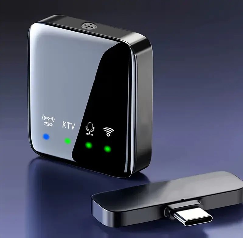 Square Lavalier Wireless Microphone, Plug And Play For USB-C Smartphones