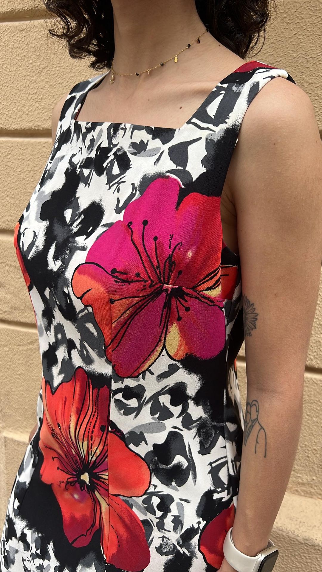 Floral Print Sleeveless Mini Dress