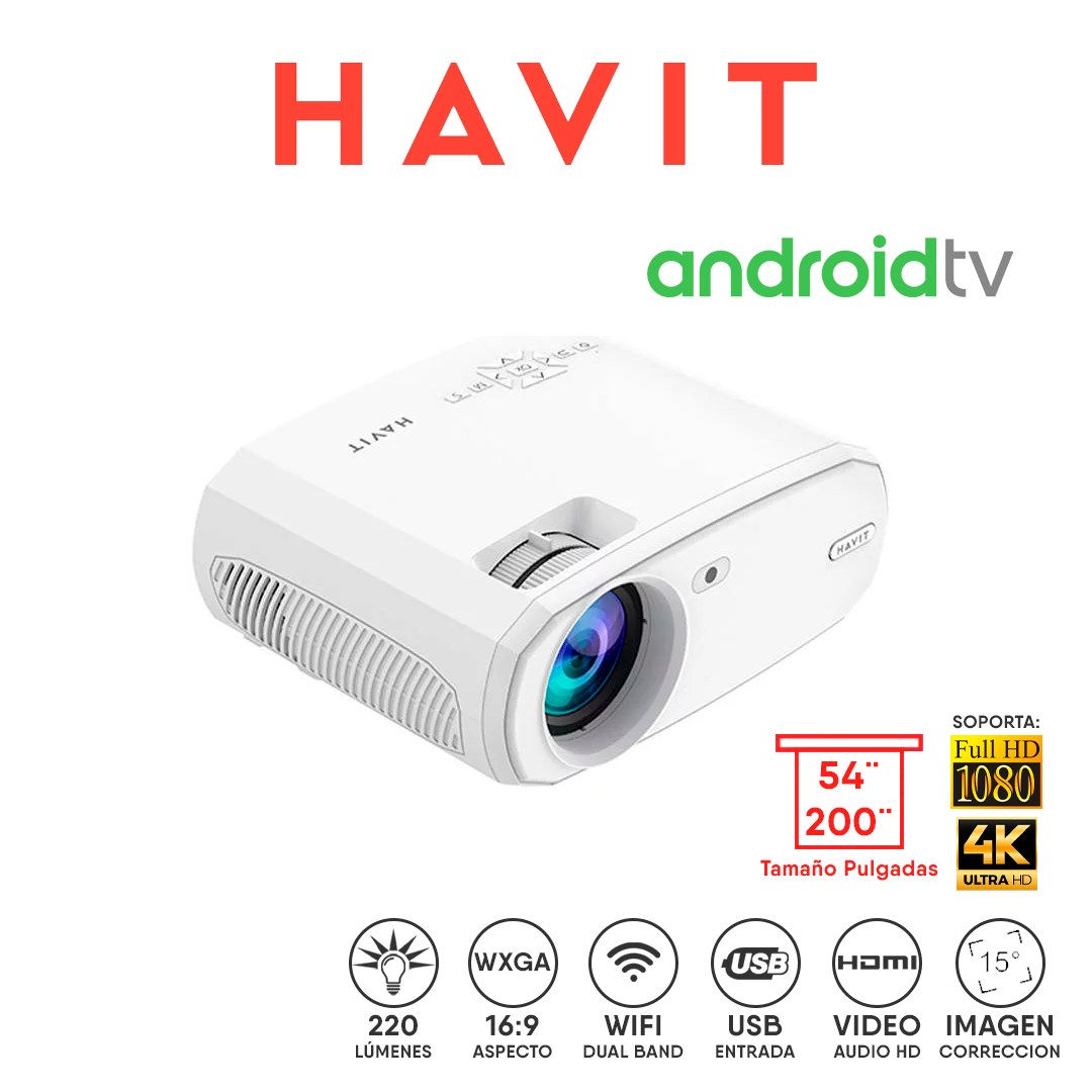 HAVIT PJ202 PRO-EU-W / 220 LUMENS (BRILLO DE 15000 LÚMENES)