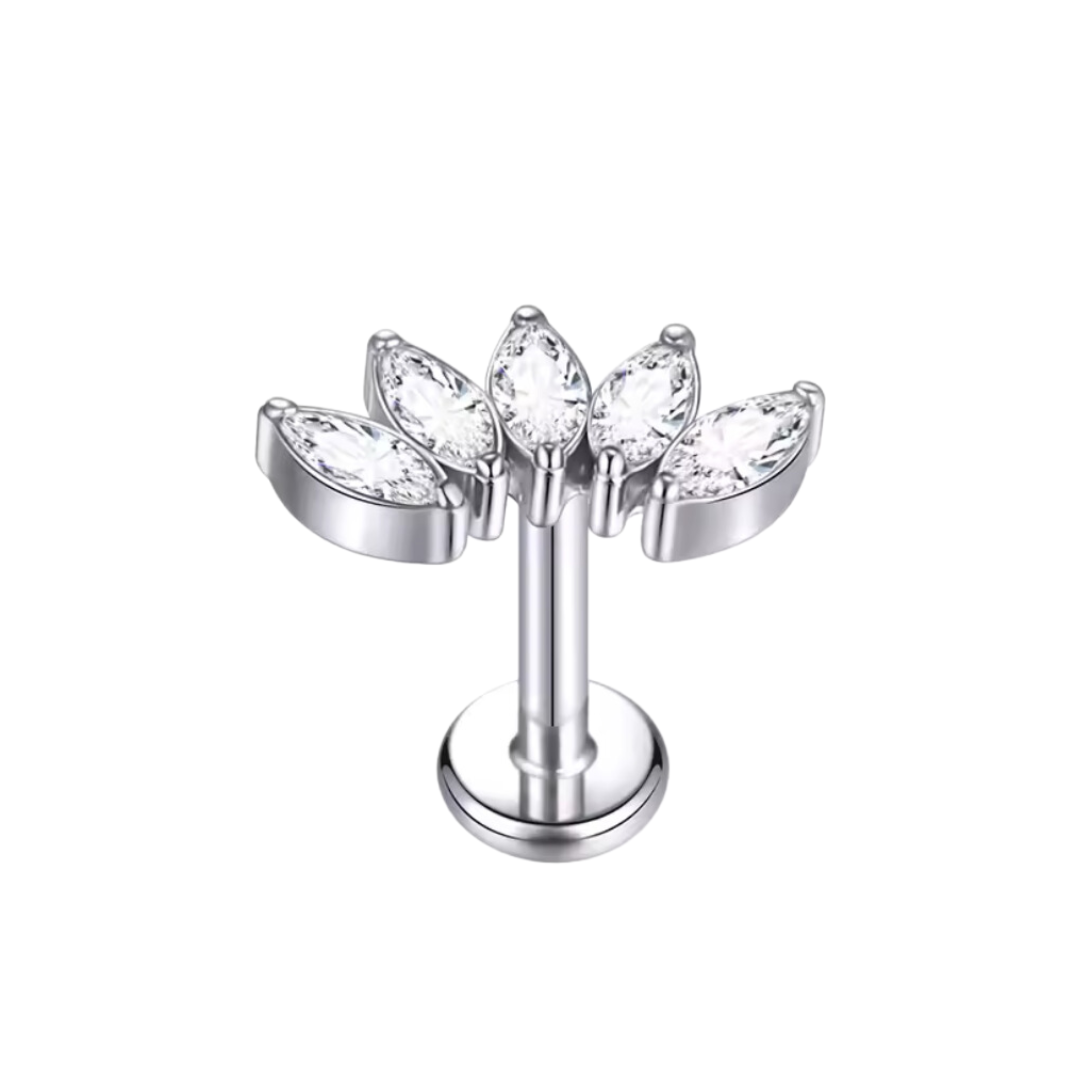 Labret loto blanco de 4 