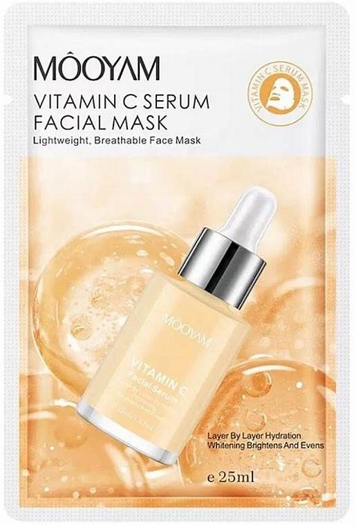 Masque tissu à la vitamine C pour visage