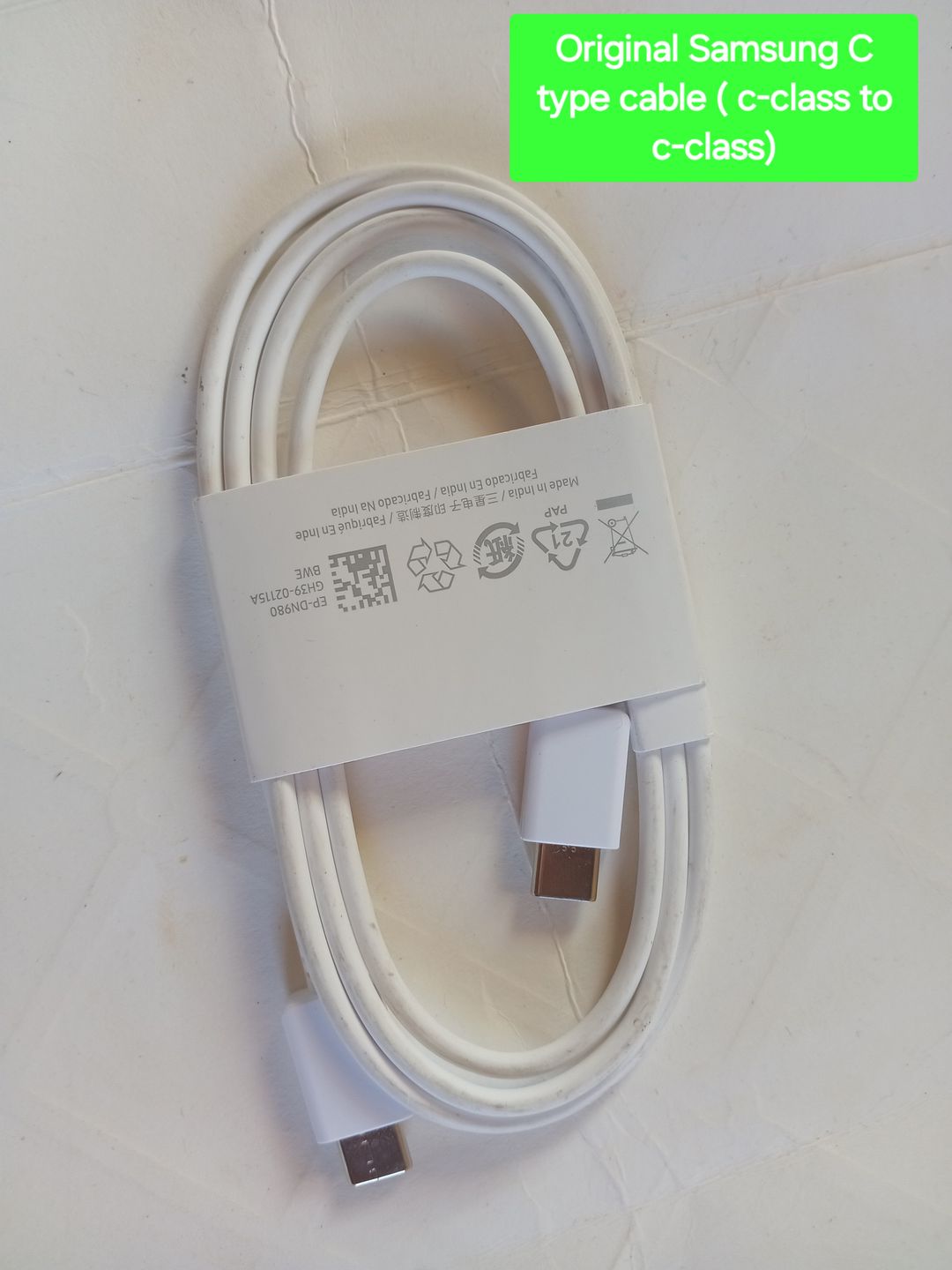 Original Samsung C-typr to C-type charger