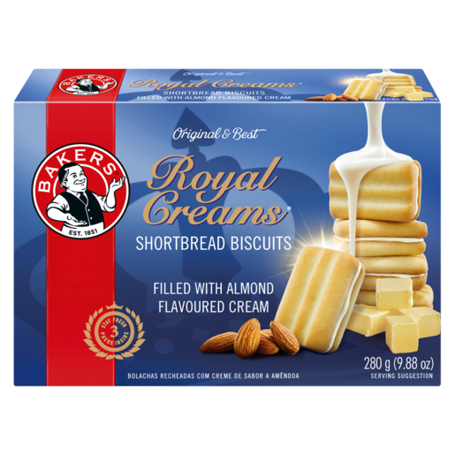Bakers Bisc. Royal Cr. Short. Alm. Flav. 280gr
