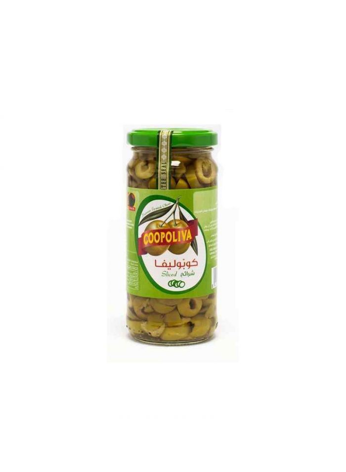 COOPOLIVA GREEN OLIVES SLICES BAG 1x10x1600G (NET 936G)