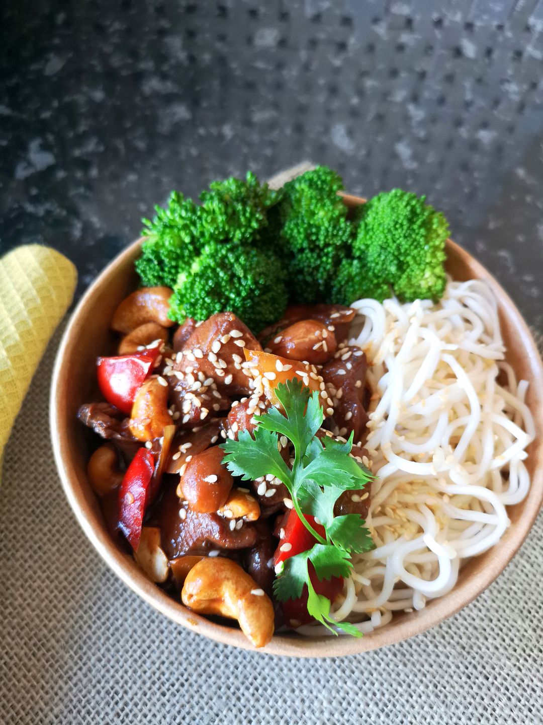 Cashew nut Chicken Noodle fry. 