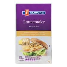 Emborg Emmental Slices Cheese 8'S 150gr