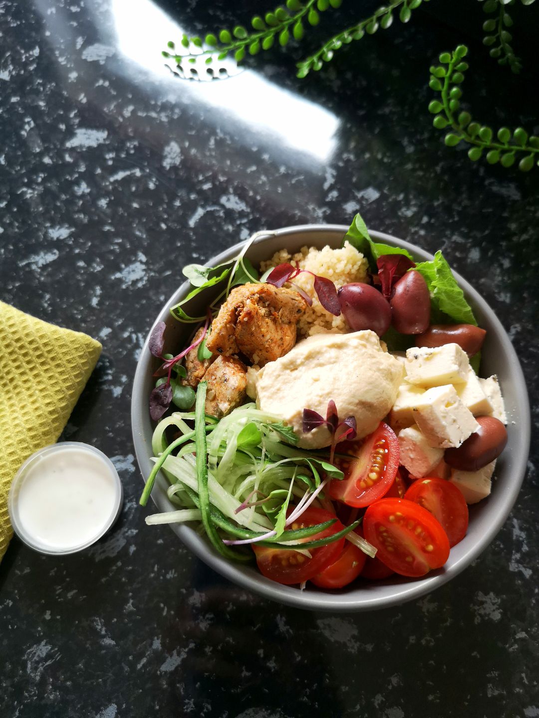 Mediterranean Chicken Bowl. 
