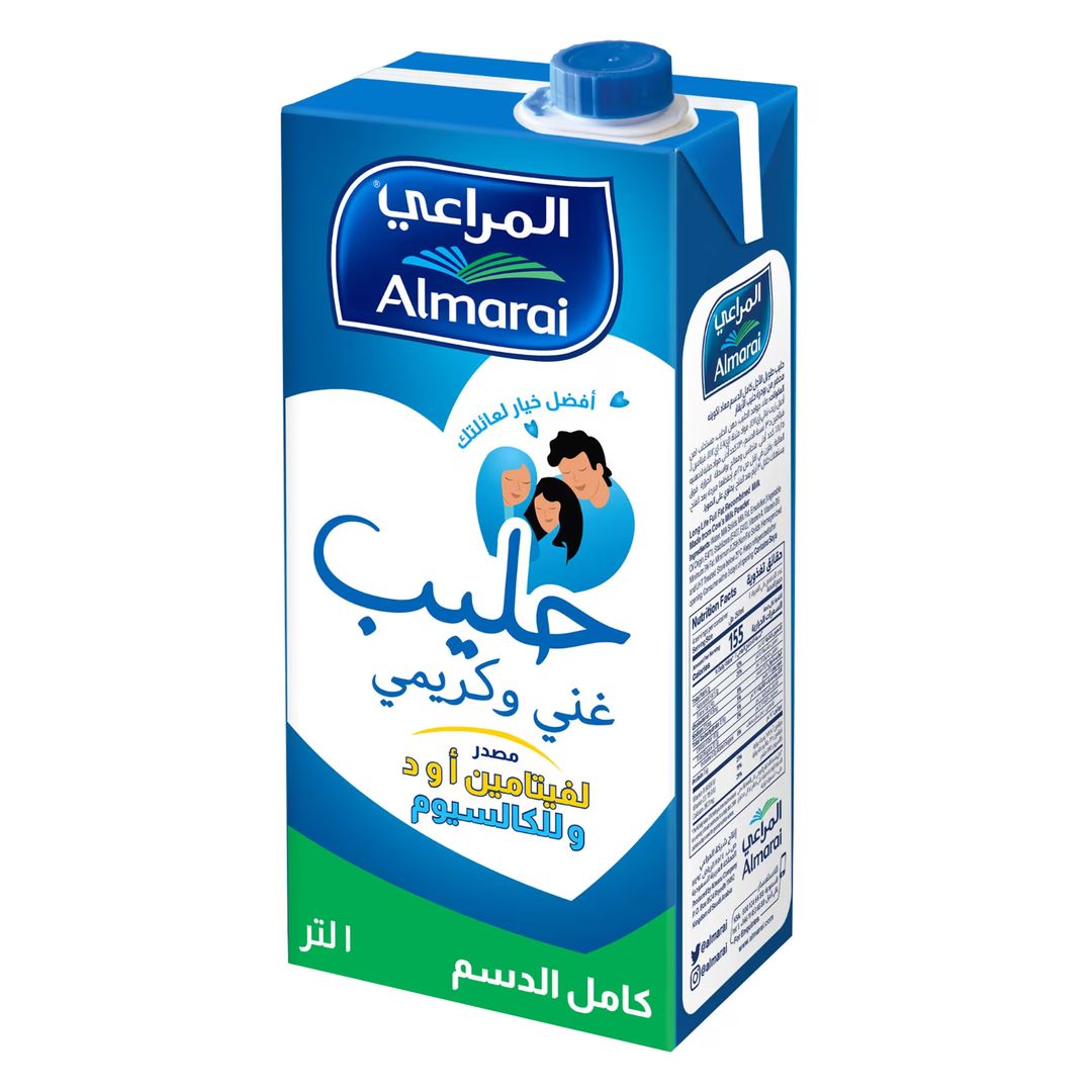 ALMARAI UHT MILK FULL FAT SAUDI ARABIA 1x12x1L