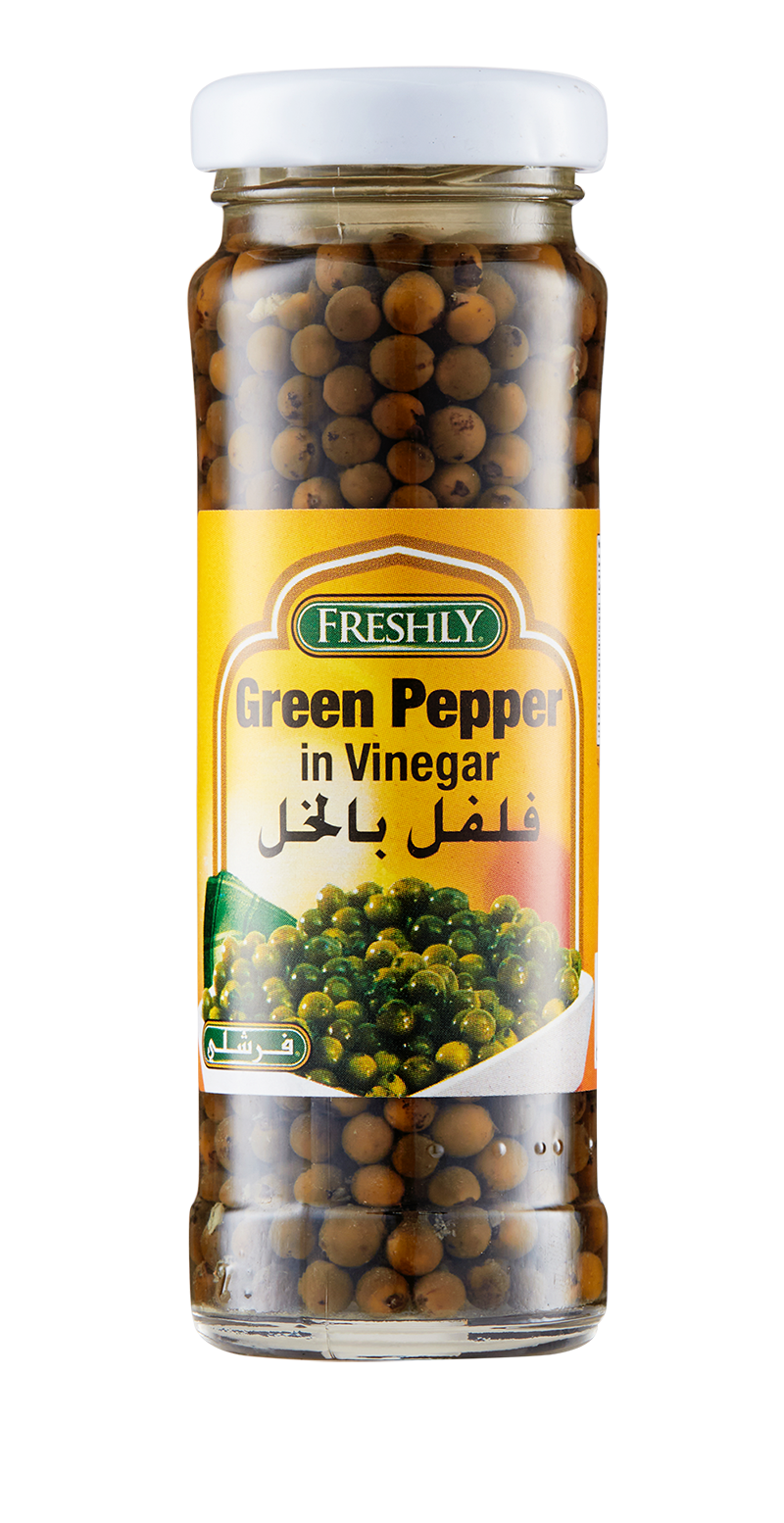 FRESHLY WHOLE GREEN PEPPER IN VINEGAR 12X110 Gram (g)