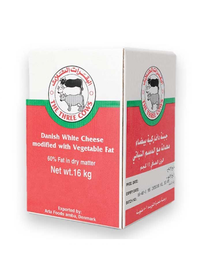 3COWS WHITE CHEESE FETA 1X16 Kilogram (kg)