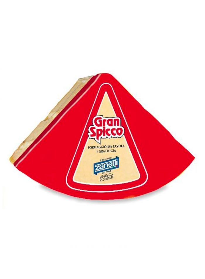 ZANETTI PARMESAN CHEESE QUARTER WHEEL (GRAN SPICCO HARD) 4X4.5 Kilogram (kg)