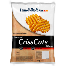 LAMBWESTON SEASONED CRISSCUTS FRIES SKIN ON 4X2.5 Kilogram (kg)