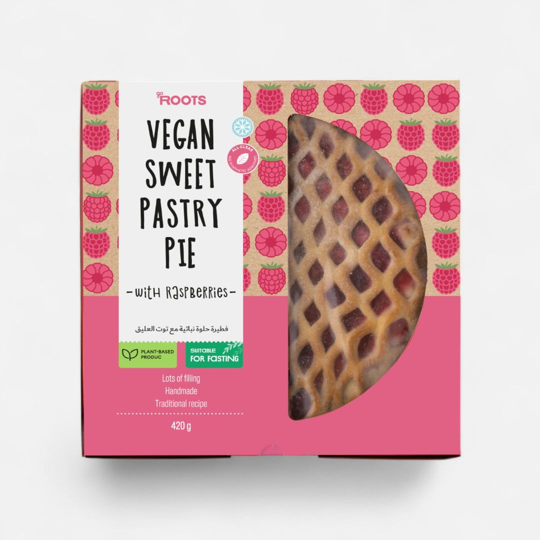 Roots Vegan Sweet Pastry Pie with Raspberries Frozen 420g