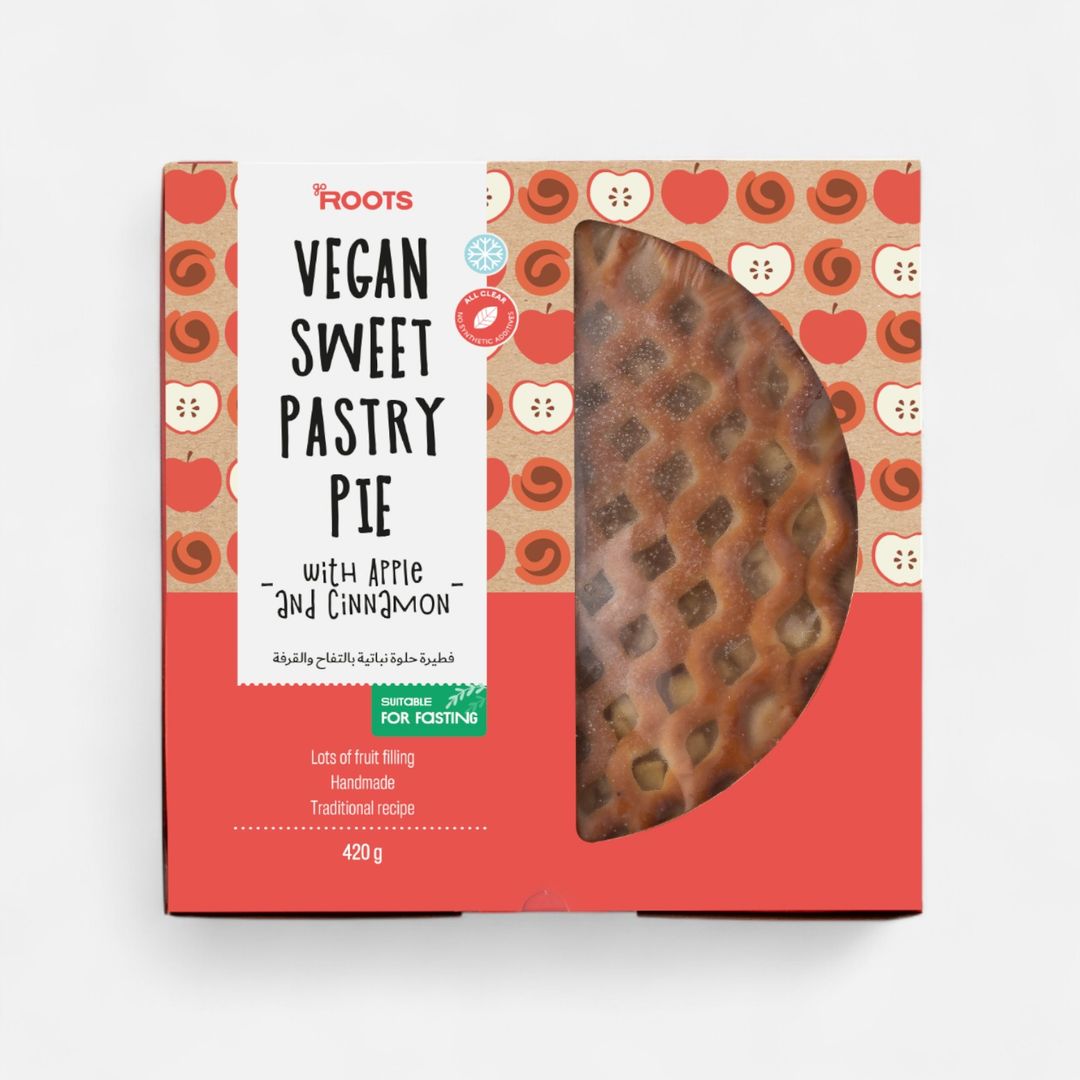 Roots Vegan Sweet Pastry Pie with Apple & Cinnamon Frozen 420g
