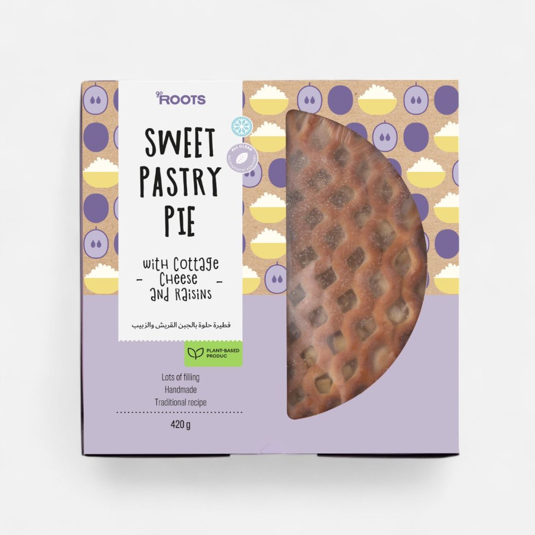 Roots Sweet Pastry Pie with Cottage Cheese & Raisins Frozen n420g