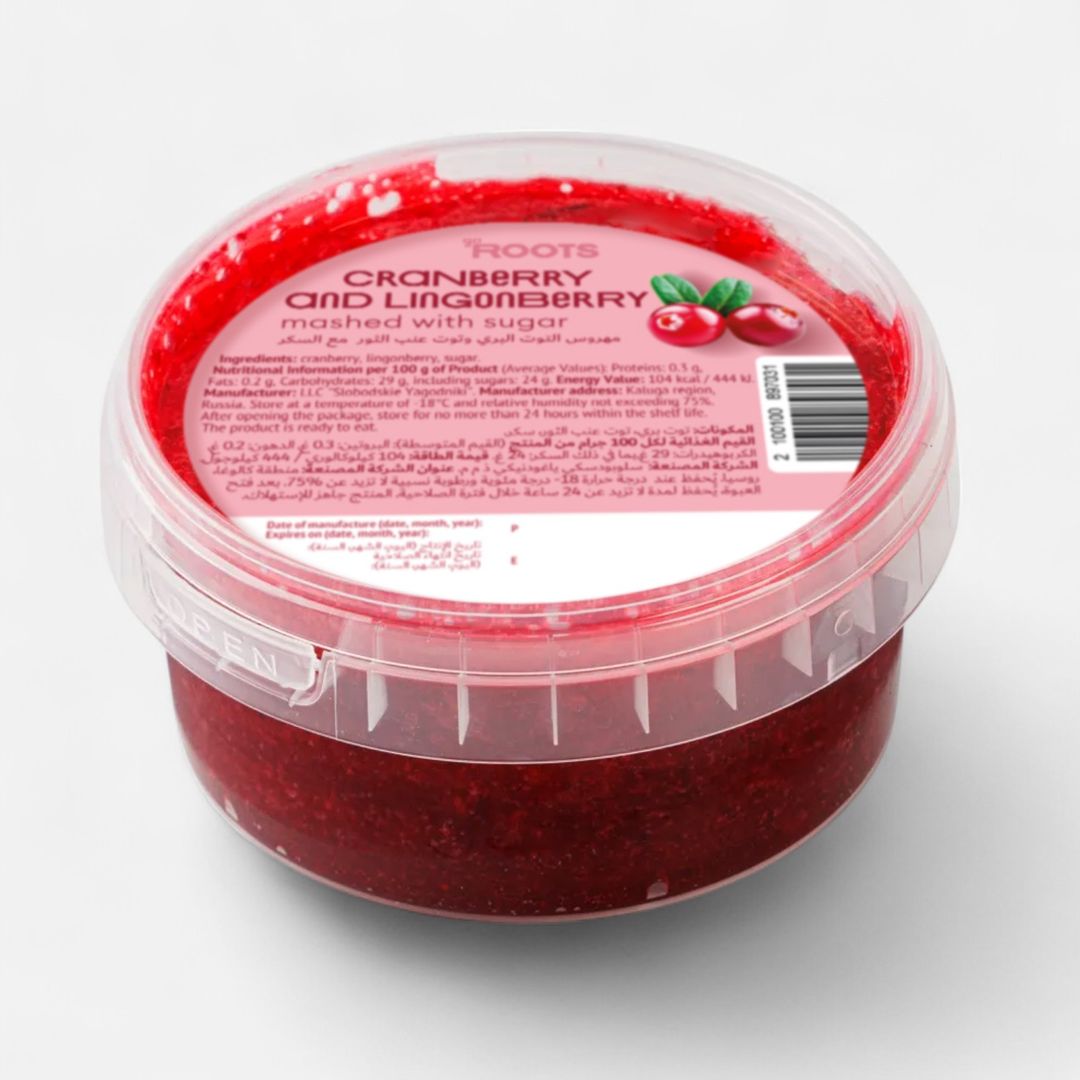 Roots Cranberry & Lingonberry Mashed with Sugar Frozen 200g
