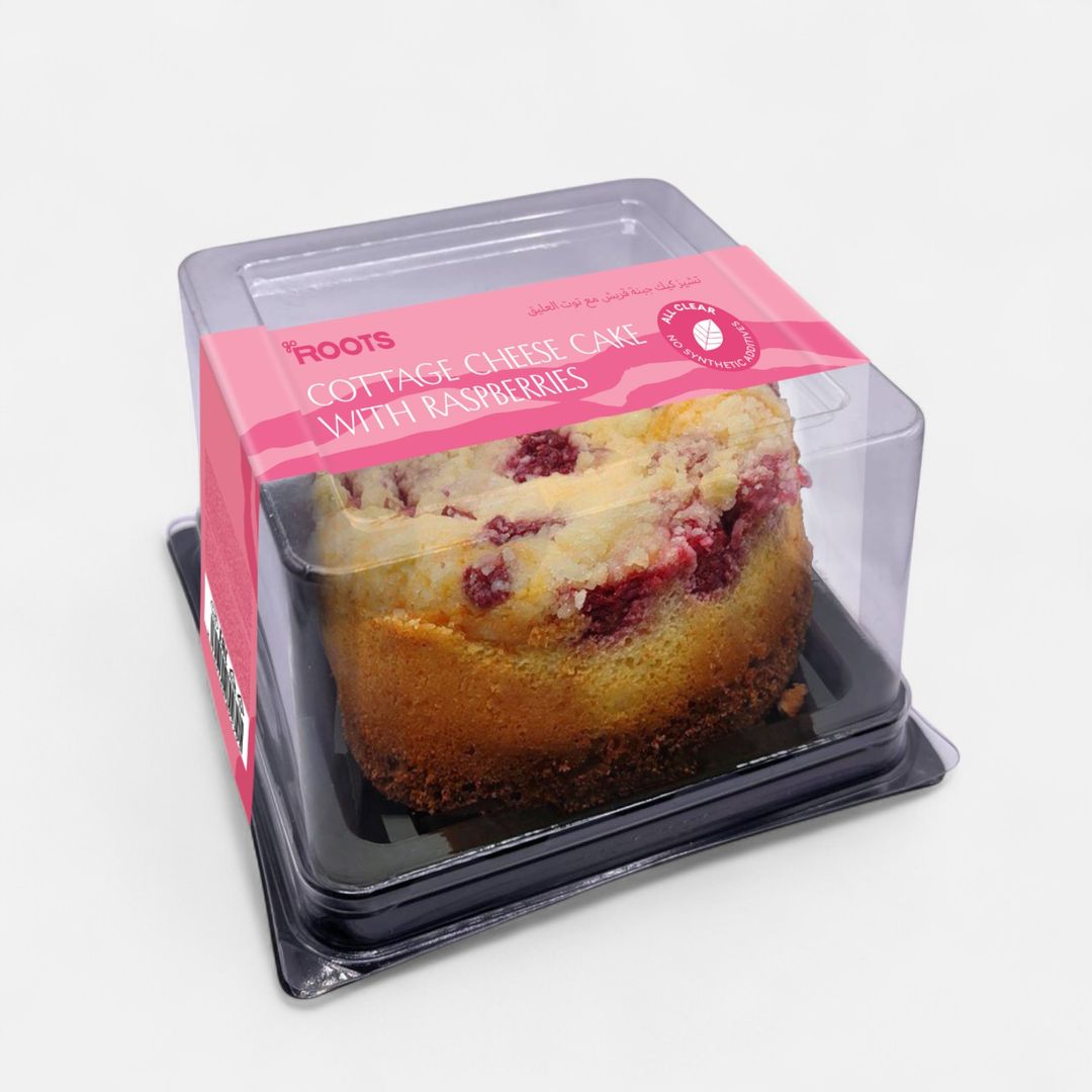 Roots Cottage Cheese Cake with Raspberries Frozen 300g