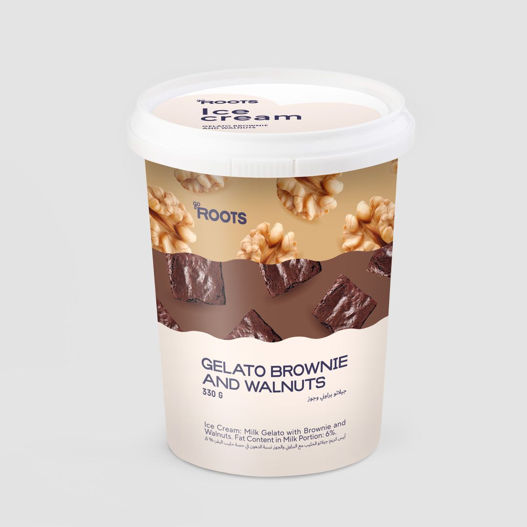 Roots Gelato Brownie & Walnuts 330g