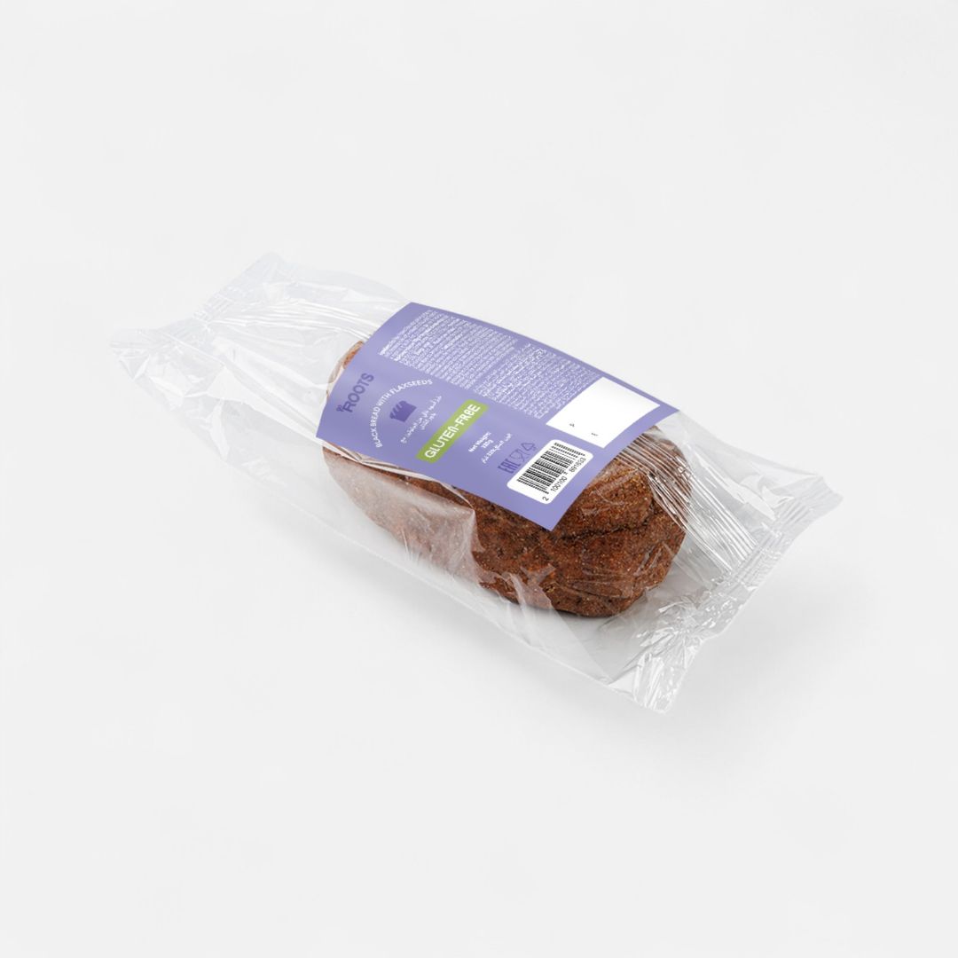 Roots Gluten-Free Black Bread with Flaxseeds Frozen 330g
