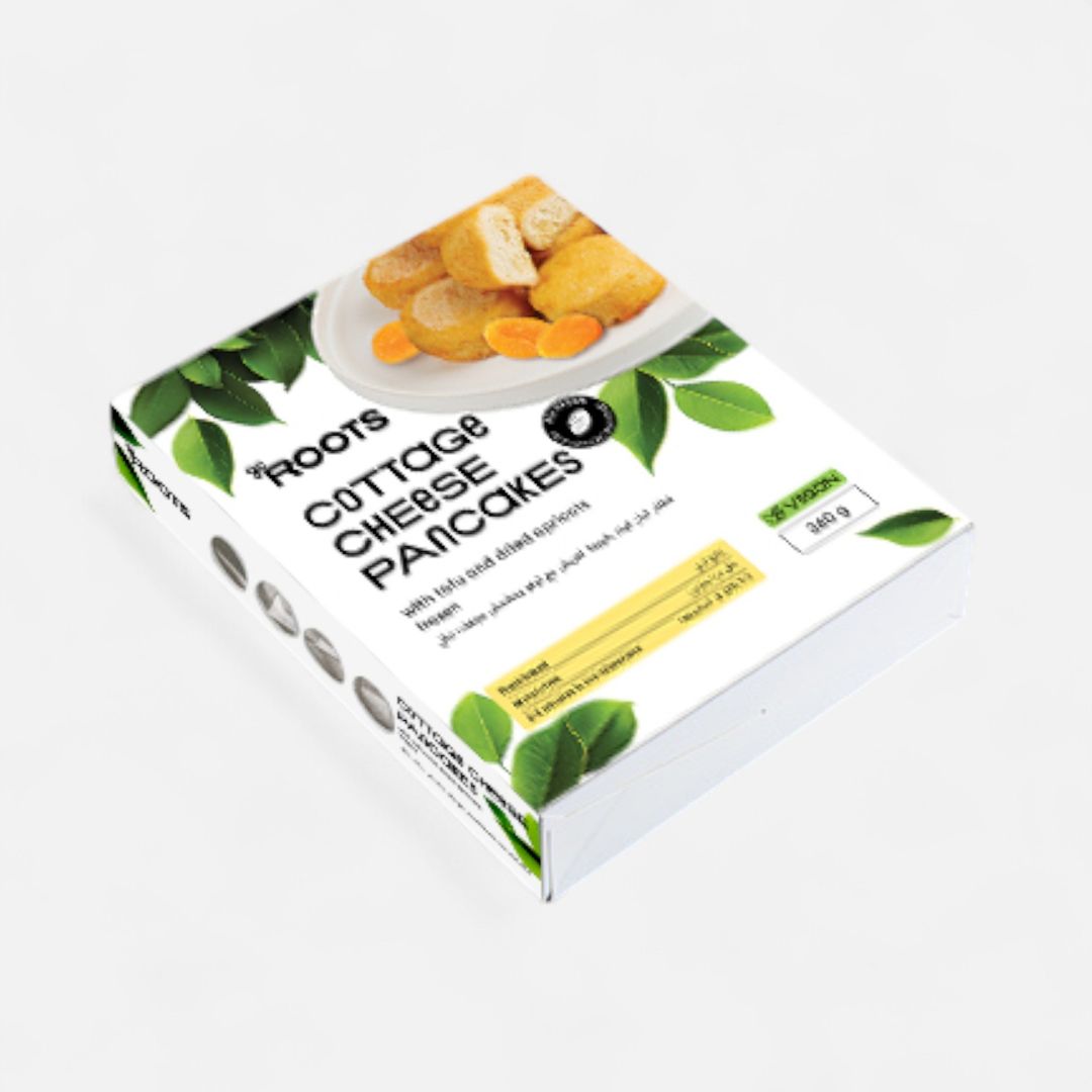 Roots Cottage Cheese Pancakes with Tofu & Dried Apricots Frozen Vegan 360g