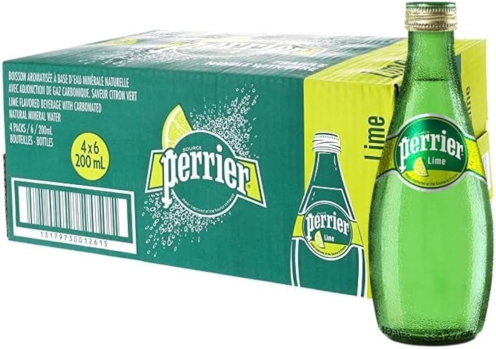 PERRIER SPARKLING MINERAL WATER (Glass)24X200 Millilitre (ml)