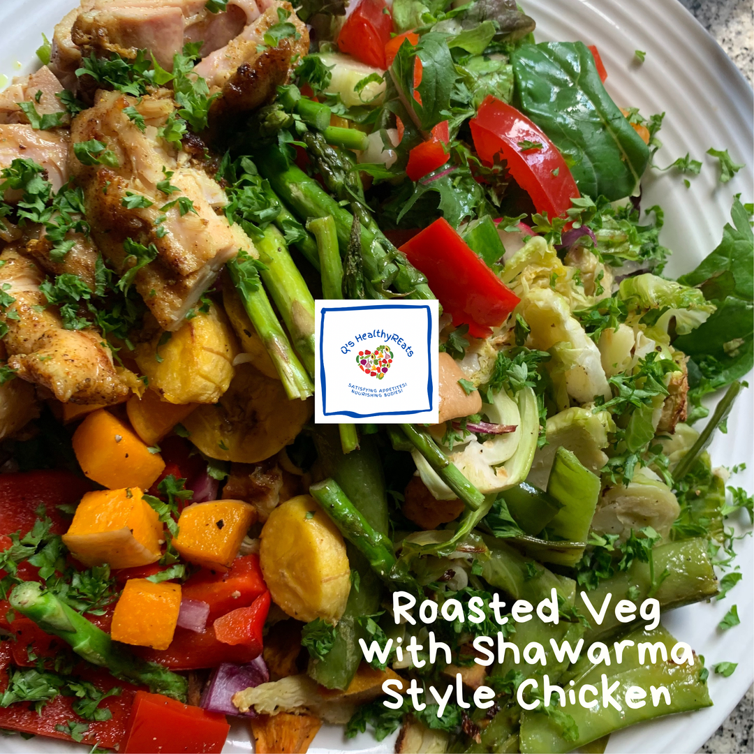 Roasted Veg with Shawarma Style Chicken