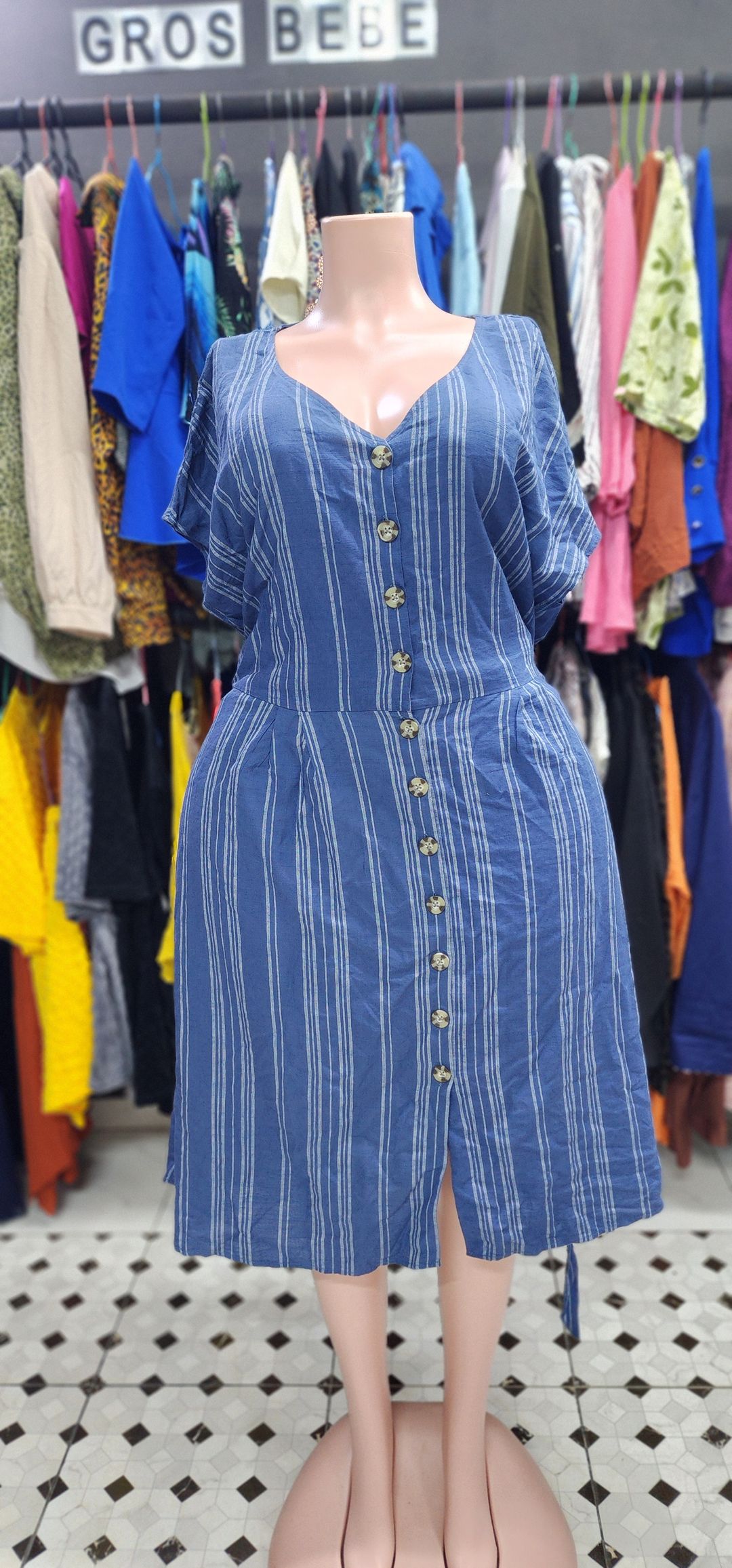 Blue Lin Dress. (50/52)