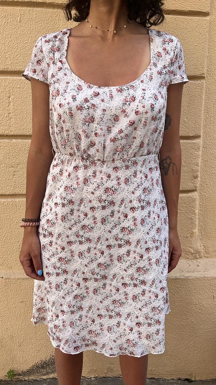 Floral Print Smocked Waist Mini Dress