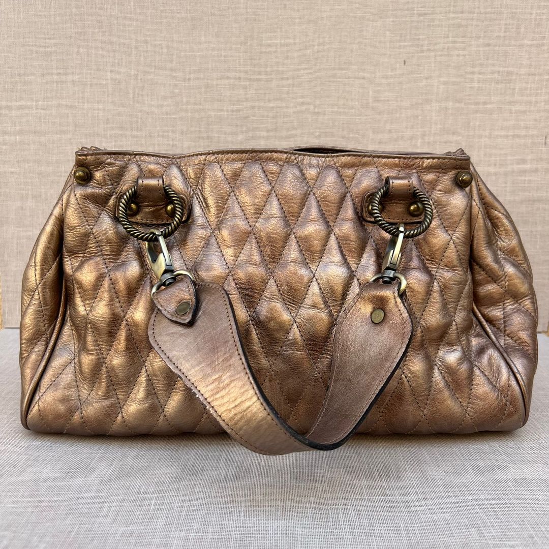 Metallic Bronze Handbag 