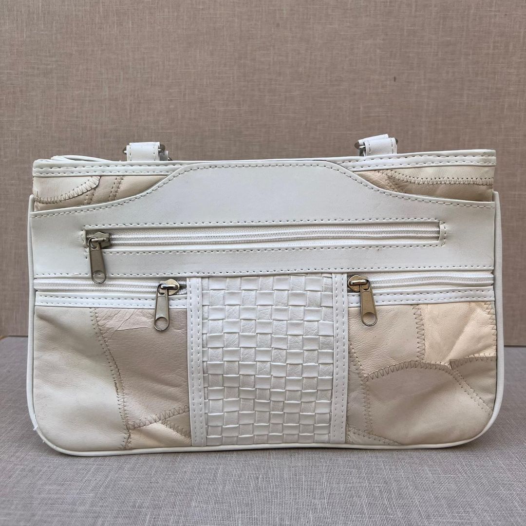 Vintage White Patchwork Bag