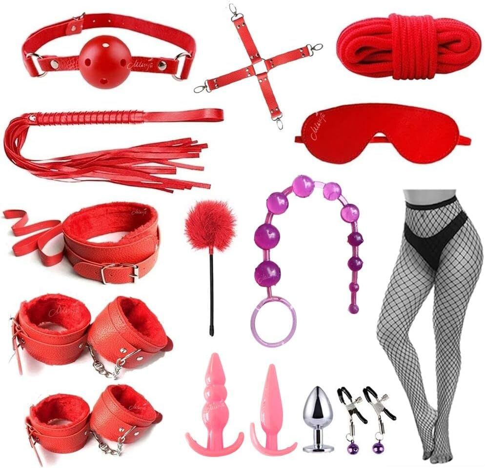 SET BONDAGE BDSM CON ACCESORIOS SEXUALES