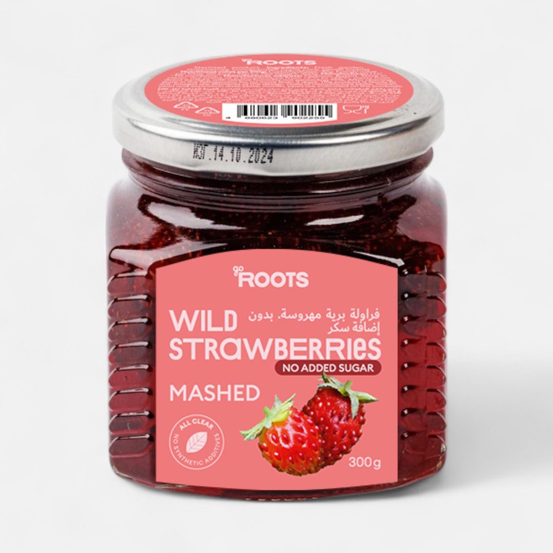 Roots Mashed Wild Strawberries No Added Sugar 300g