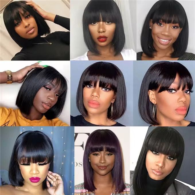 Pre-Plucked Natural Color Brazilian Lace Front Wig Long Straight and Deep Wave Kinky Texture Short Body Wave Human Hair Wig