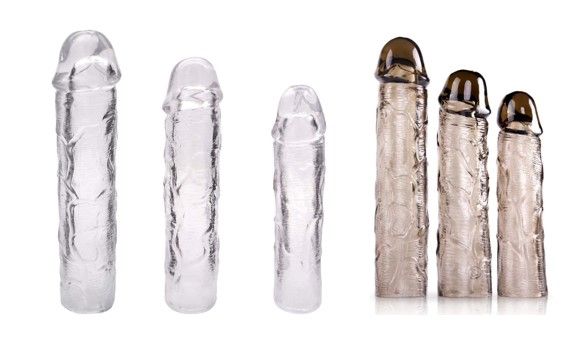 EXTENSOR DE SILICONA REUTILIZABLE PARA PENE 3 PIEZAS TAMAÑOS SURTIDOS