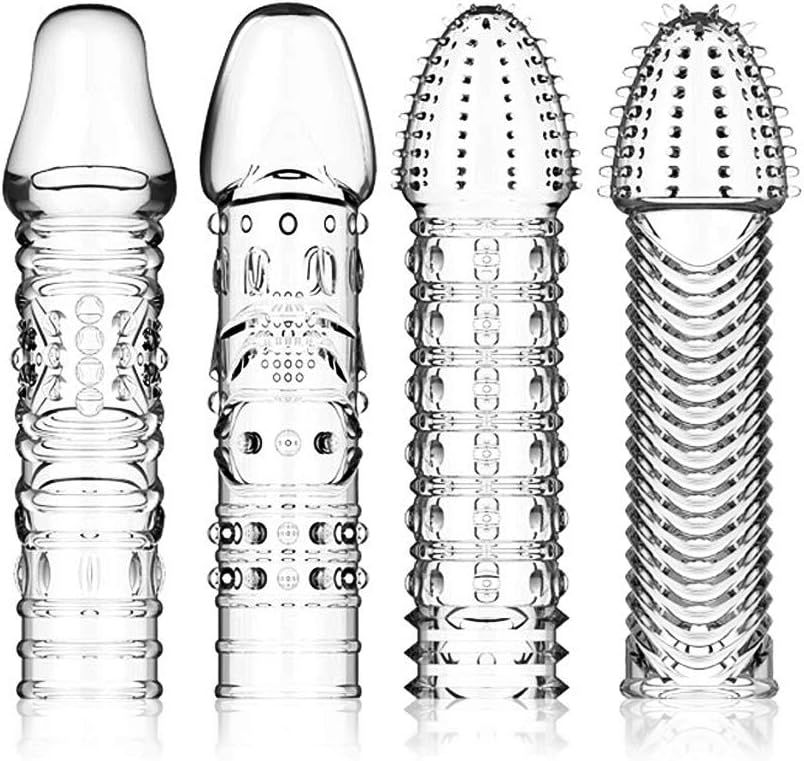 FUNDAS DE SILICONA PARA EL PENE REUTILIZABLES 4PCS