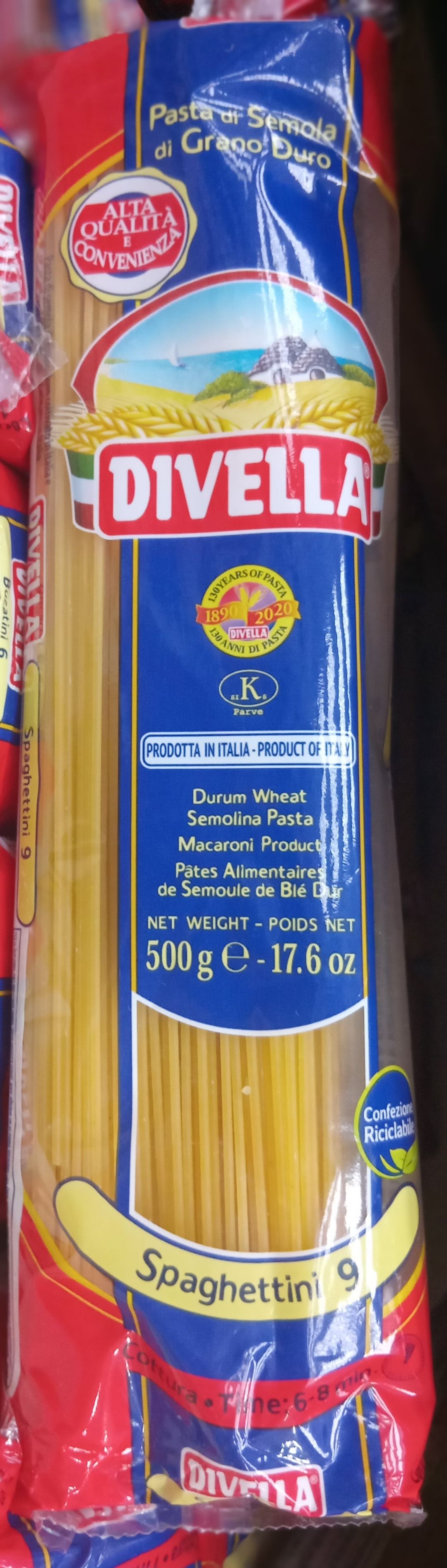 Divella Spaghetti  N°9. 500gr