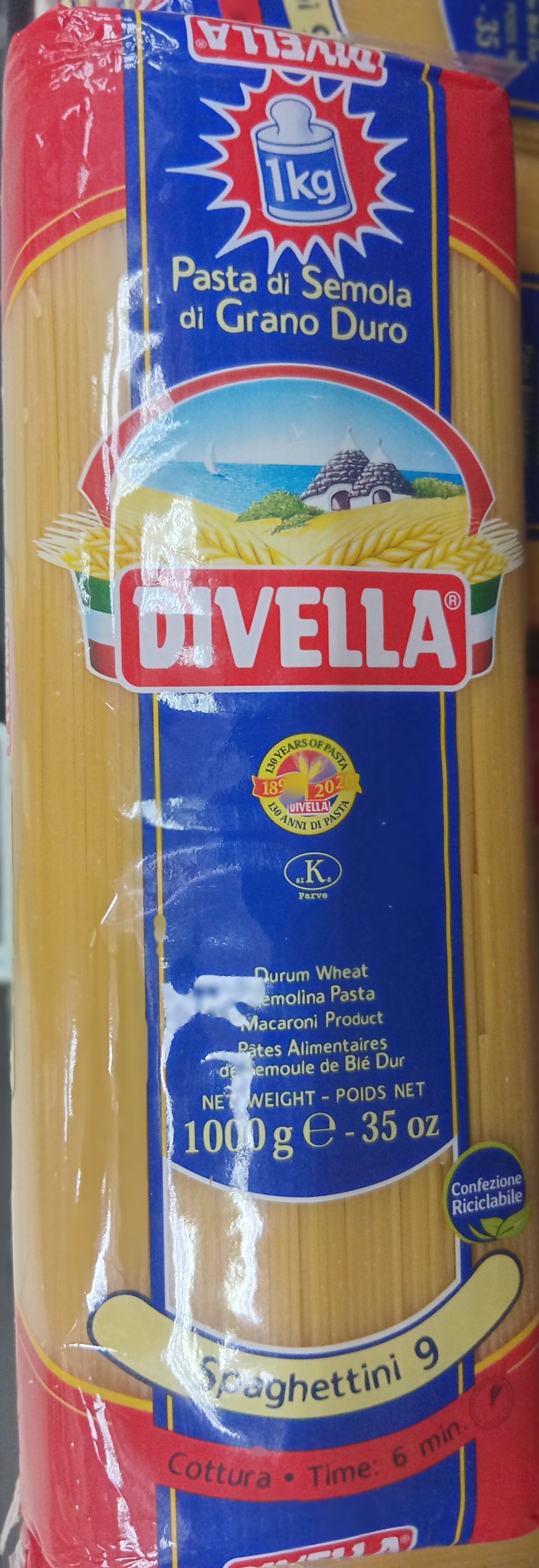 Divella Spaghetti  N°9. 1kg