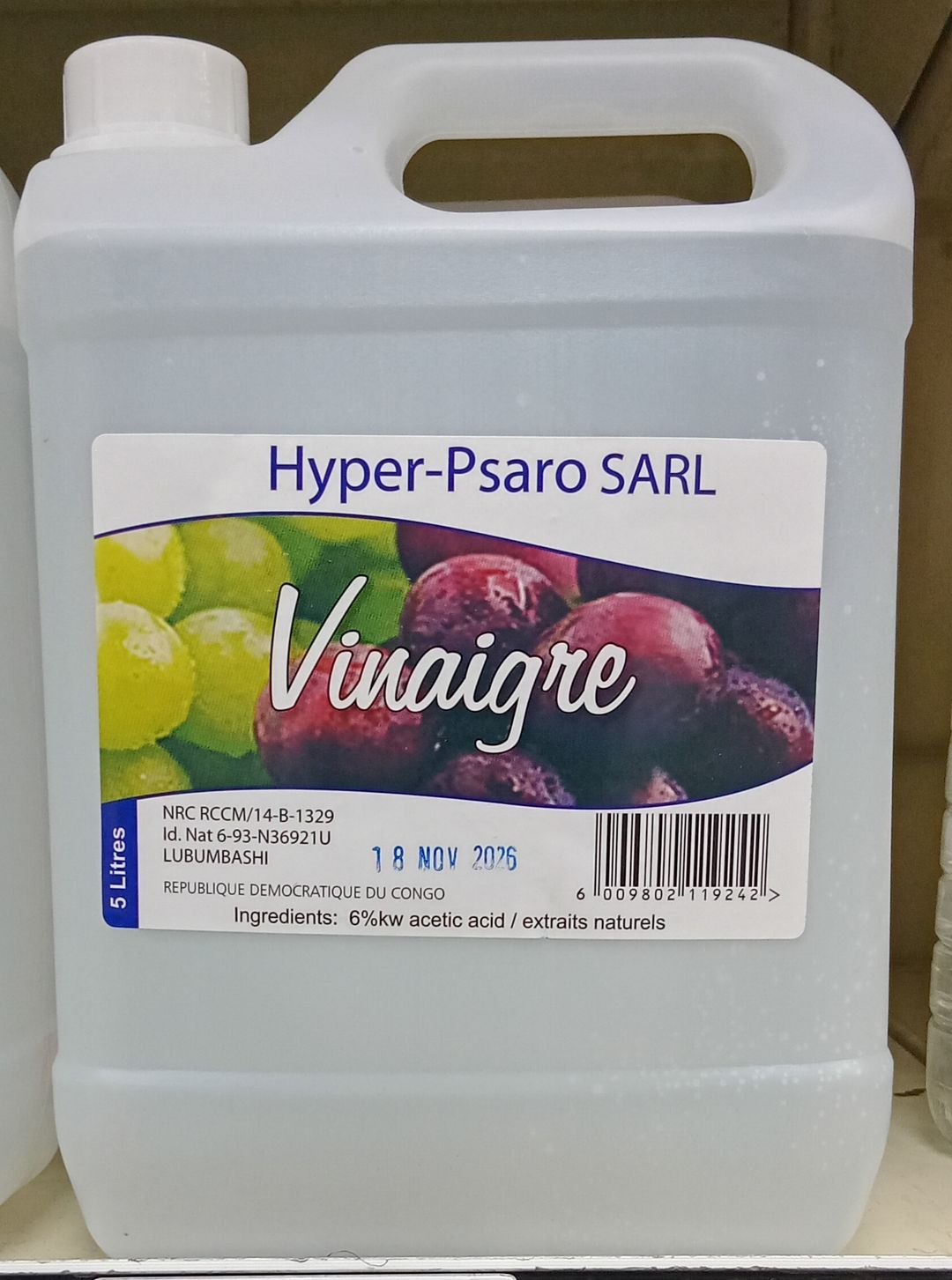 Vinaigre Blanc H.P 5lt