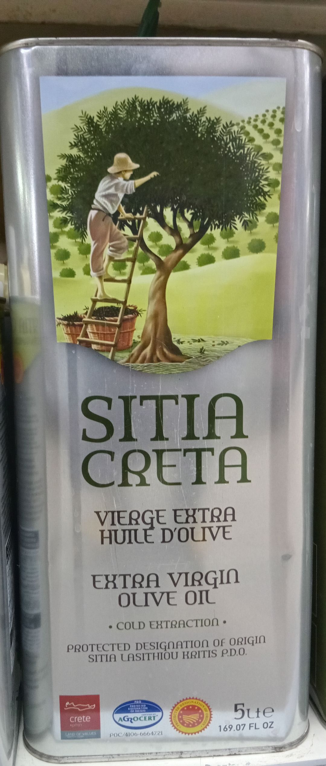 Sitia Creta Extra Vir. Ol. Oil Tin 5lt