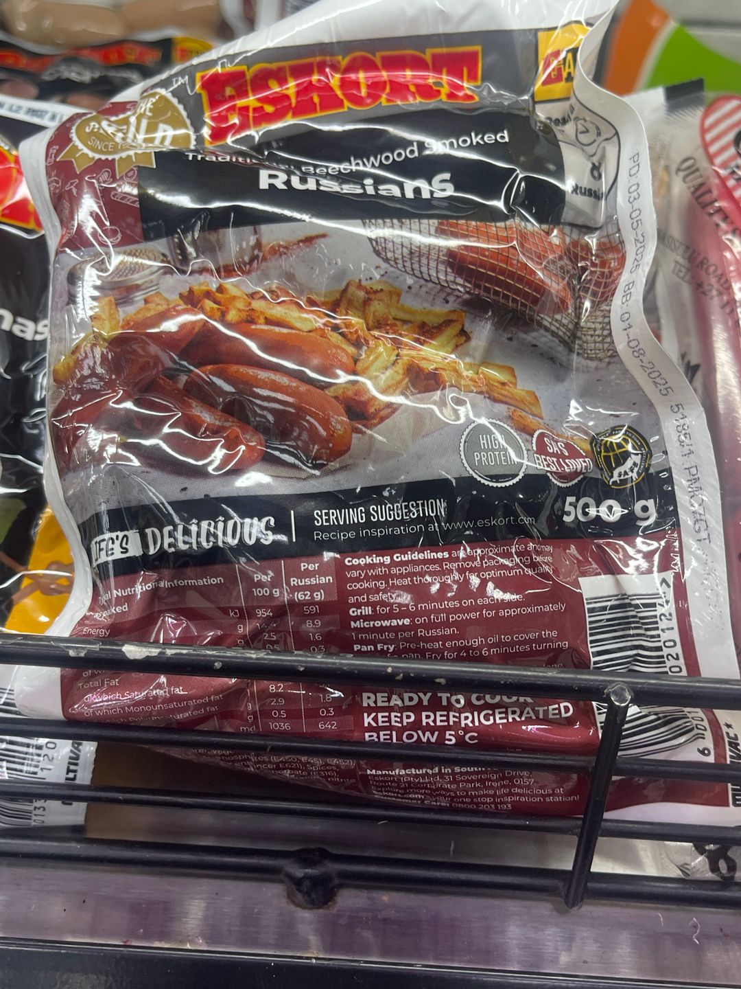 Eskort smoked Russians sausages 500gr