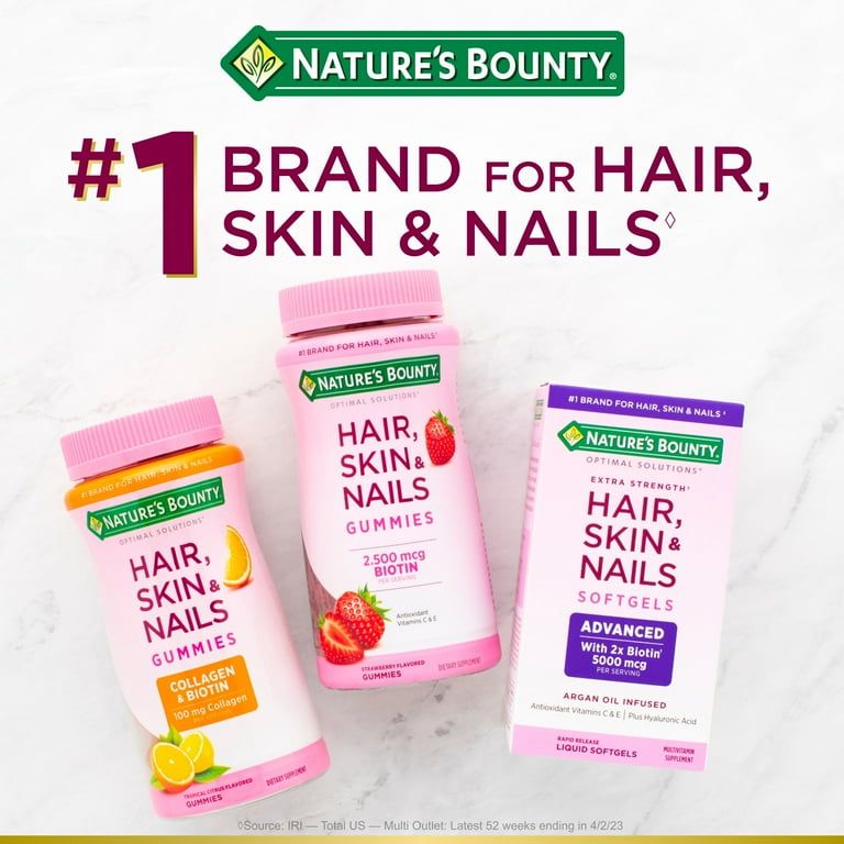 Nature's Bounty Hair, Skin & Nails Collagen & Biotin Gummies 80pcs