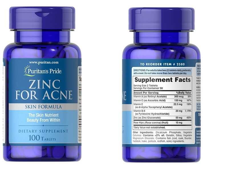 Puritans's Pride Zinc For Acne