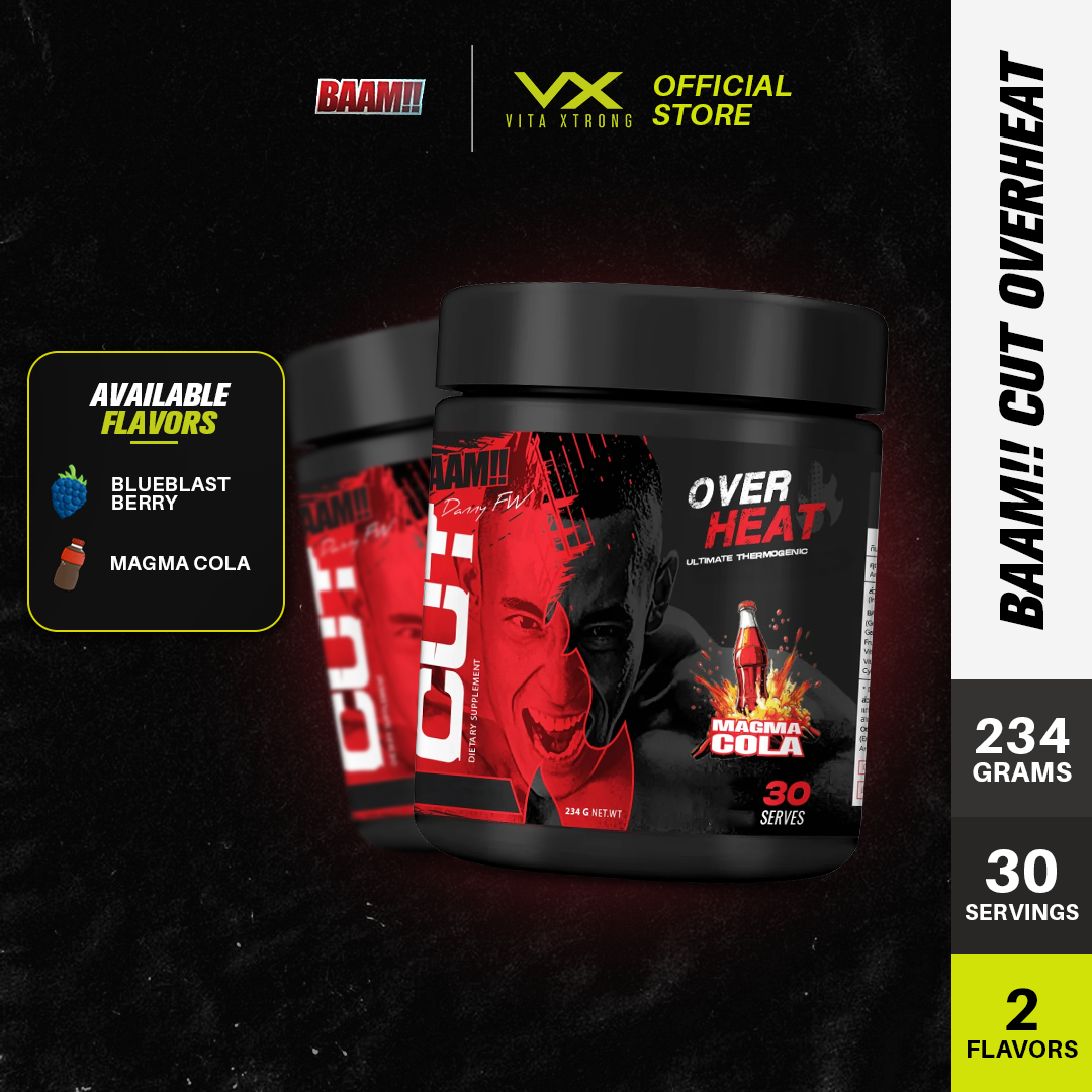 BAAM!! Cut Overheat (234g) | Fat Burner & Pre-Workout , Weight Lost, Energy Booster [VX]