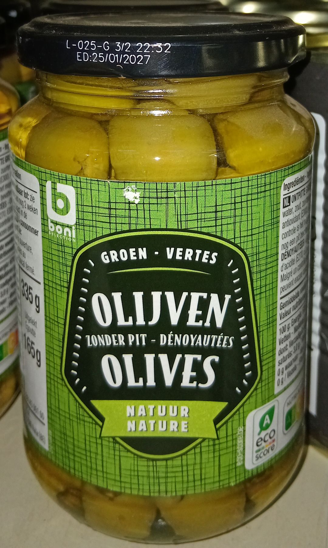 Boni Sel Olives Vertes Dénoy Glass 335gr