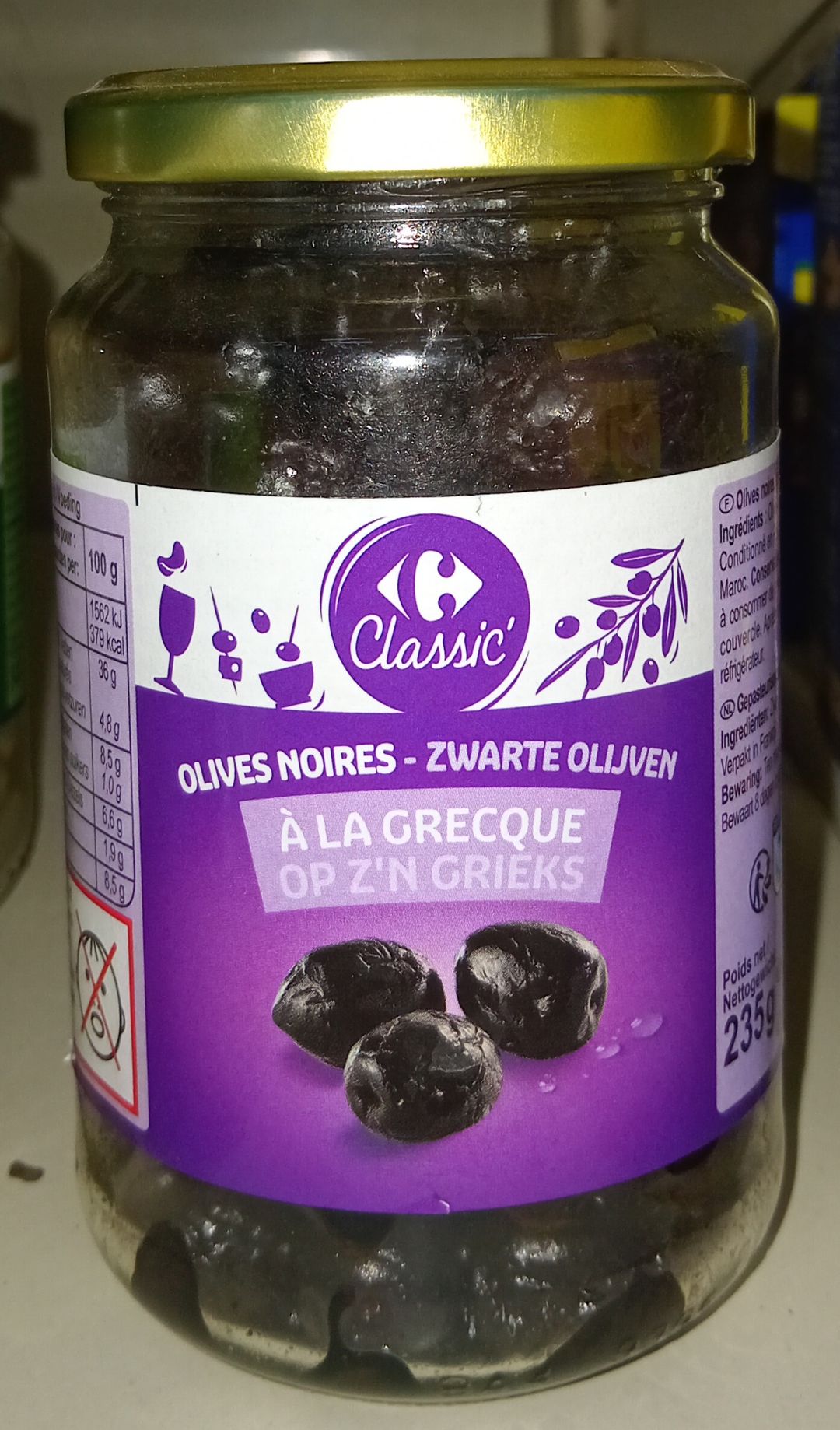 Crf Clas.Oliv.Noir.Grec. 235gr